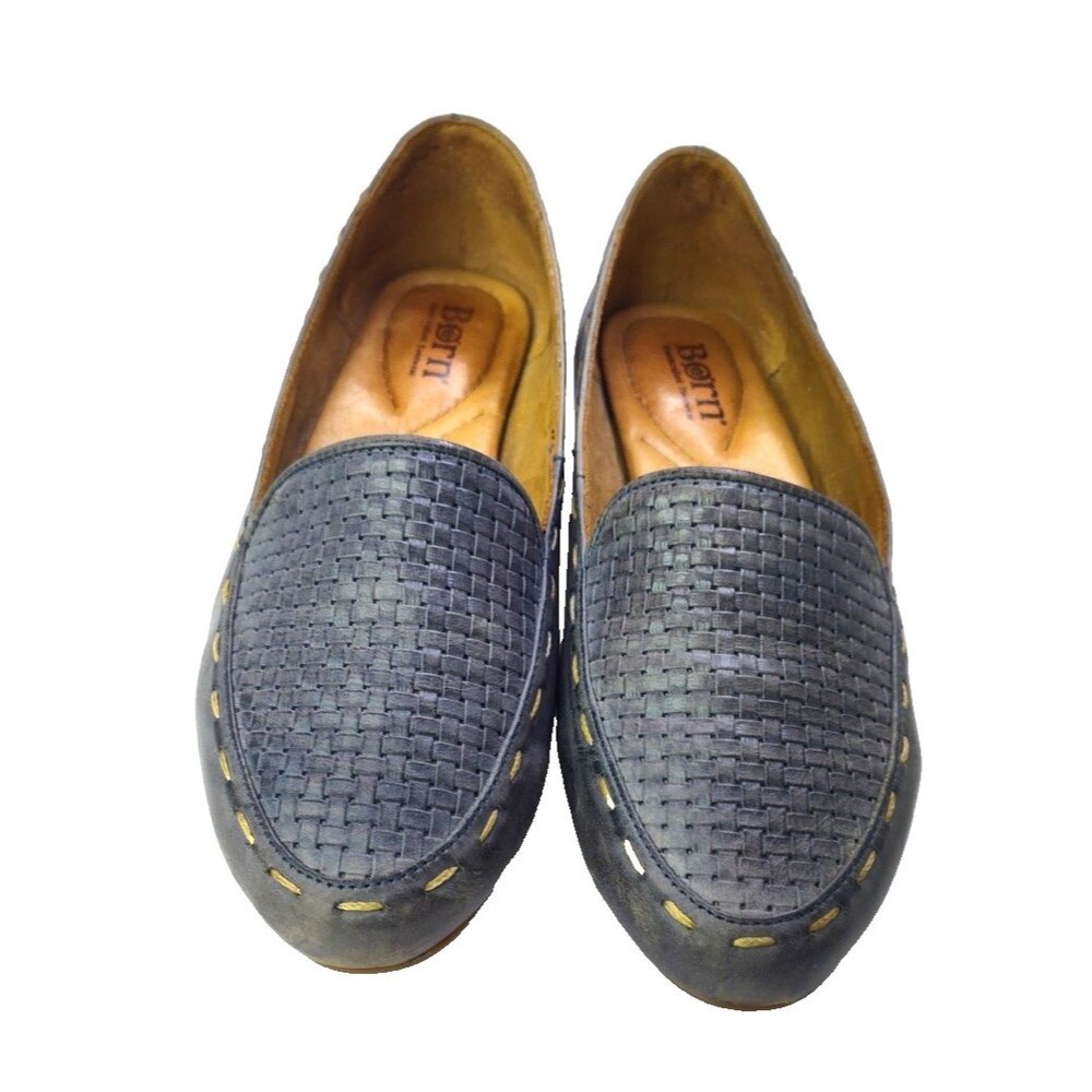Born Womens Maple Campanula Gray Leather Slip On Flat Loafers Size 9.5/ 41 - Picture 7 of 12